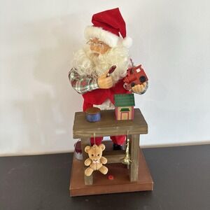Gemmy North Pole Productions Santa At His Workbench Animated Sound See VIDEO